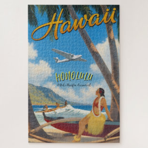 Hawaiaanse Reis Honolulu Hula Meisje in Vintage St Legpuzzel