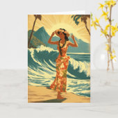  Hawaïaanse reizen Honolulu Mid-Pacific Kaart (Gele Bloem)