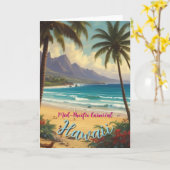 Hawaiaanse Reizen Honolulu Midden-Pacific Retro St Kaart (Gele Bloem)