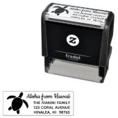 Hawaïaanse retouradres stempel Honu Zee Turtle (In situ)