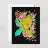 Hawaiaanse schildpadliefhebber Hawaii kleurrijke b Briefkaart (Voorkant / Achterkant)