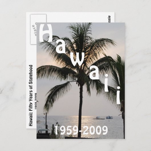 Hawaïaanse staat briefkaart (Voorkant / Achterkant)