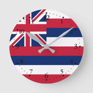 Hawaïaanse staatsvlag ronde klok