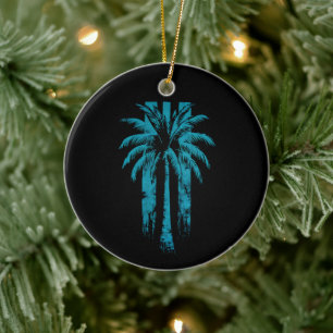 Hawaiaanse strand zomer tropische vakantie palmboo keramisch ornament