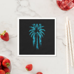 Hawaiaanse strand zomer tropische vakantie palmboo servet