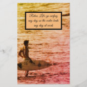 Hawaiaanse surfer briefpapier (Voorkant)