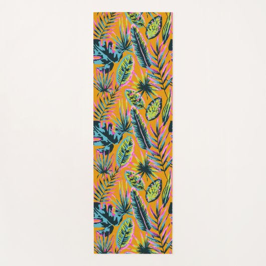 Hawaïaanse tropische bladeren en Planten printpatr Yogamat (Voorkant)