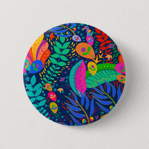 Hawaiaanse tropische jungle ronde button 5,7 cm