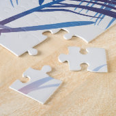 Hawaïaanse tropische palmen: stijlvol naadloos legpuzzel (Zijkant)