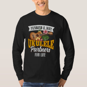 Hawaiaanse Ukulele Uke Echtgenoot Echtgenote Huwel T-shirt