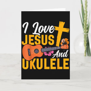 Hawaiaanse Ukulele Uke Jezus geloof christelijk Ik Kaart