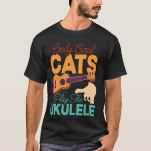 Hawaiaanse Ukulele Uke Kat Alleen Koele Katten Spe T-shirt