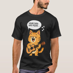 Hawaiaanse Ukulele Uke Kat Je Hond Heeft Vlooien T-shirt