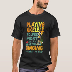 Hawaïaanse ukulele uke spelen ukulele lost de mees t-shirt