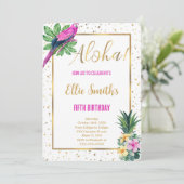Hawaïaanse verjaardag uitnodiging (Staand voorkant)