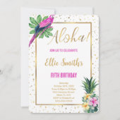 Hawaïaanse verjaardag uitnodiging (Voorkant)
