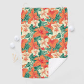 Hawaïaanse vibe tropische bloemen patroon golfhanddoek (Insitu)