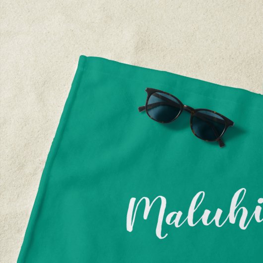 Hawaiaanse Vrede Liefde Naam Gepersonaliseerd Zee  Strandlaken (In situ)