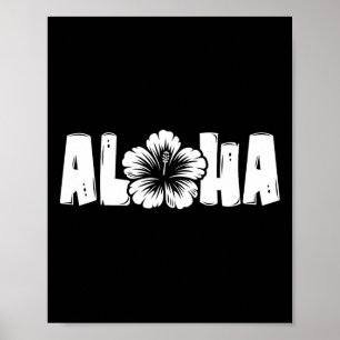 Hawaiaanse vrouwen meisjes mannen familie vakantie poster