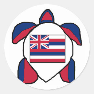 Hawaïaanse zee schildpad vlag stickers