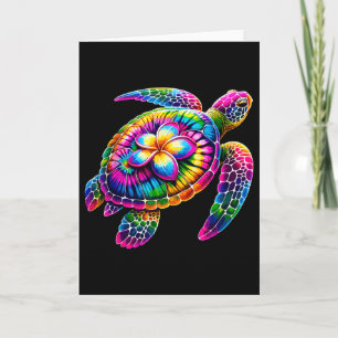 Hawaiaanse Zeeschildpad Tie-dye Hawaii Vakantie St Kaart