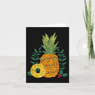 Hawaïaanse zomer fruit ananas tropische kerst kaart