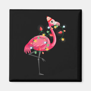 Hawaiaanse Zomer Tropische Flamingo Grappige Kerst Magneet