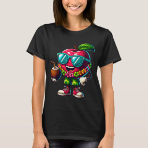 Hawaiaanse Zonnebril Drinkende Kokosnoot Summer Le T-shirt