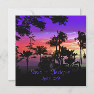 Hawaiaanse zonsondergang bij Kāʻanapali Beach Kaart