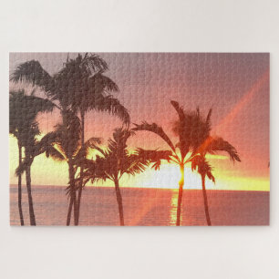 Hawaiaanse Zonsondergang Foto Ontwerp Puzzel