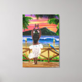 HAWAÏAANSE ZONSONDERGANG HULA CANVAS AFDRUK (Voorkant)