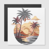 Hawaiaanse zonsondergang met palmboom. (Voorkant / Achterkant)