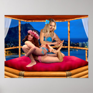 HAWAÏAN FANTASY WRESTLAND POSTER