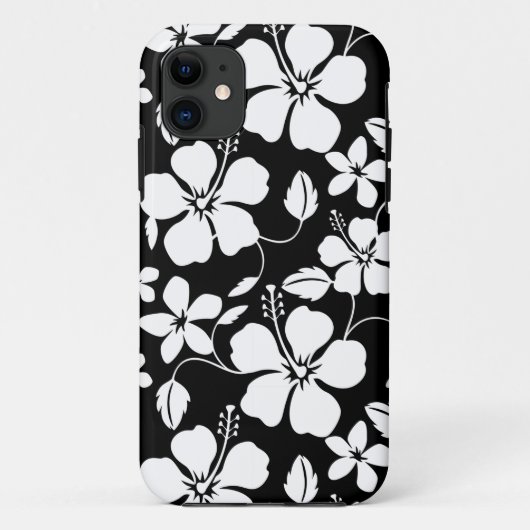HAWAÏAN HULA (HIBISCUS) BLACK Hoesje-Mate iPhone C Case-Mate iPhone Case (Achterkant)