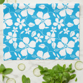 HAWAÏAN HULA (HIBISCUS) BLAUW THEEDOEK (Gevouwen)