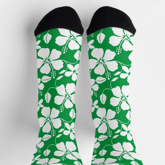 HAWAÏAN HULA (HIBISCUS) GROEN SOKKEN (Top)