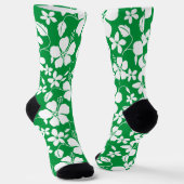 HAWAÏAN HULA (HIBISCUS) GROEN SOKKEN (Gebogen)