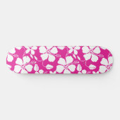 HAWAÏAN HULA (HIBISCUS) HOT PINK SKATEBOARD (Horizontaal)