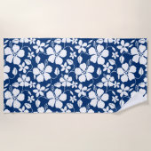 HAWAÏAN HULA (HIBISCUS) NAVY STRANDLAKEN (Voorkant)