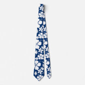 HAWAÏAN HULA (HIBISCUS) NAVY STROPDAS (Voorkant)