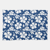 HAWAÏAN HULA (HIBISCUS) NAVY THEEDOEK (Horizontaal)