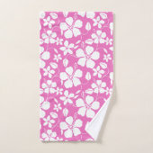 HAWAÏAN HULA (HIBISCUS) PINK BATH TOWEL SET BAD HANDDOEK (Handdoek)