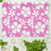 HAWAÏAN HULA (HIBISCUS) PINK THEEDOEK (Gevouwen)