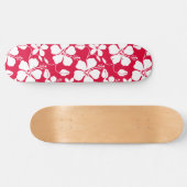 HAWAÏAN HULA (HIBISCUS) RED SKATEBOARD (Horizontaal)