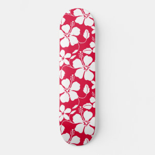 HAWAÏAN HULA (HIBISCUS) RED SKATEBOARD