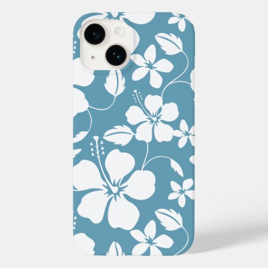 HAWAÏAN HULA (HIBISCUS) SLATE BLUE Case-Mate iPhone CASE (Achterkant)