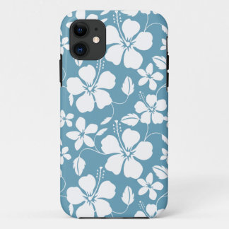 HAWAÏAN HULA (HIBISCUS) SLATE BLUE iPhone 11 HOESJE