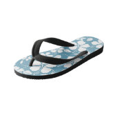 HAWAÏAN HULA (HIBISCUS) SLATE BLUE KINDER TEENSLIPPERS (Schuin)