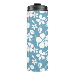HAWAÏAN HULA (HIBISCUS) SLATE BLUE THERMOSBEKER