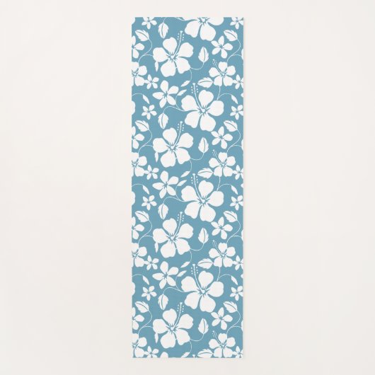 HAWAÏAN HULA (HIBISCUS) SLATE BLUE YOGAMAT (Voorkant)
